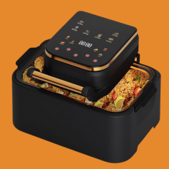 Friteuse à Air, Friteuse à Air Visuelle 15 L, Four Intelligent 1700 W Avec éCran Tactile NuméRique Friteuse Sans Huile, Minuterie Et TempéRature RéGlables Pour Des Repas Rapides Et Faciles,Black