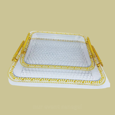 Plateaux design rebord doré 2