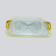Plateaux design rebord doré 2
